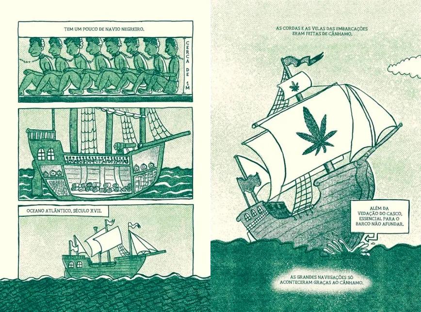 Dos páginas de Diamba: Histórias do Proibicionismo no Brasil de Daniel Paiva.