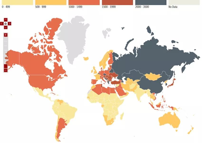 Uso de tabaco en el mundo