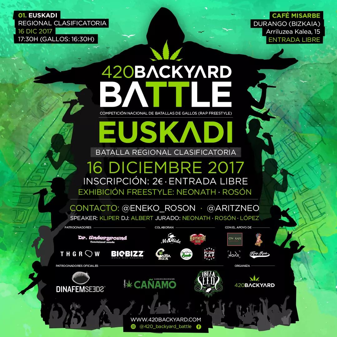 Cartel evento 420Backyard Battle 16-12-17