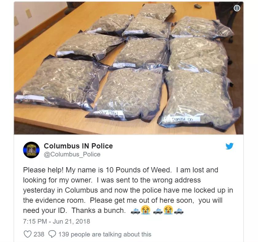 Mandan 4,5 kilos de marihuana a la dirección equivocada