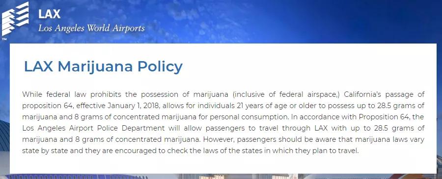 El aeropuerto de Los Ángeles permite que lleves marihuana