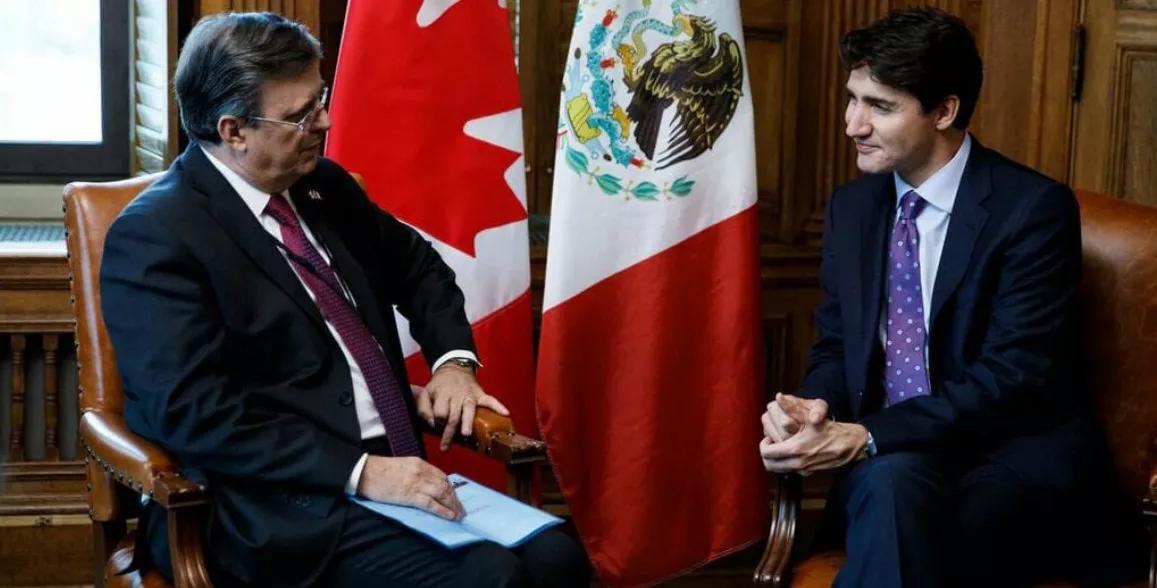 Marcelo Ebrard y Justin Trudeau