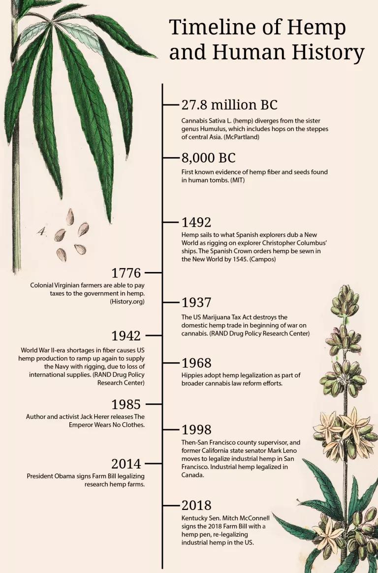La historia del cáñamo en una sola imagen