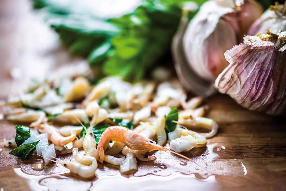 Ingredientes tortilla de Camarón