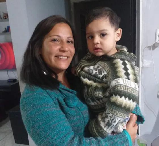 Aracelli Rea y su nieto Tiziano