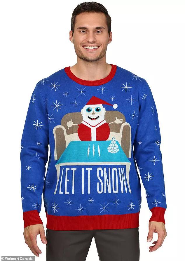 Walmart Canadá ha tenido que retirar y pedir disculpas por un suéter que vendían en el que aparecía una especie de Santa Claus junto a unas rayas de cocaína.