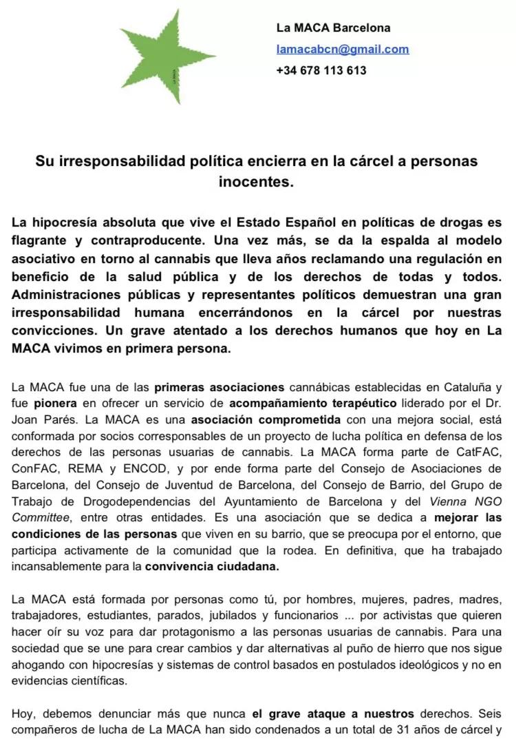 Condenan a la junta directiva de La Maca a un total de 31 años de prisión