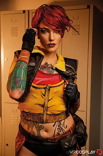 Sílvia como avatar 3D en Borderlands a XXX parody, de la productora VRCosplay