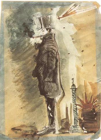 Baudelaire bajo la influencia del hachís, autorretrato.