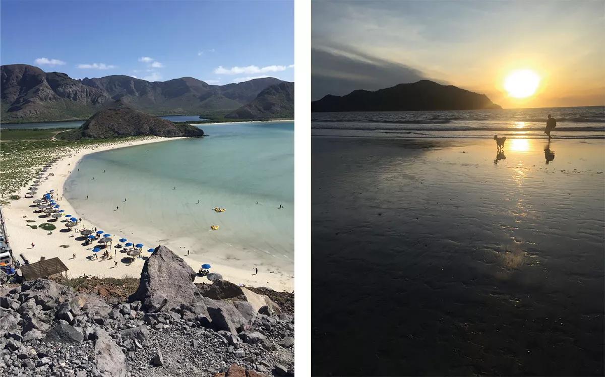 La playa Balandra y su hermana Tecolote Beach, con sus montes alrededor y con las vistas del mar de Cortés, son un lugar memorable para una fumada contemplativa