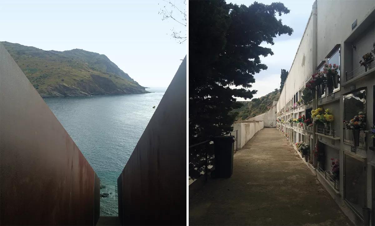 Memorial en homenaje a Walter Benjamin, obra de Dani Karavan, y cementerio de Portbou