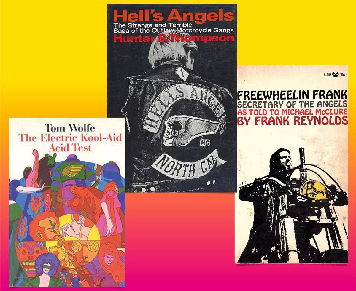 Cubiertas de tres libros fundamentales para entender las luces y las sombras de los Hell’s Angels.