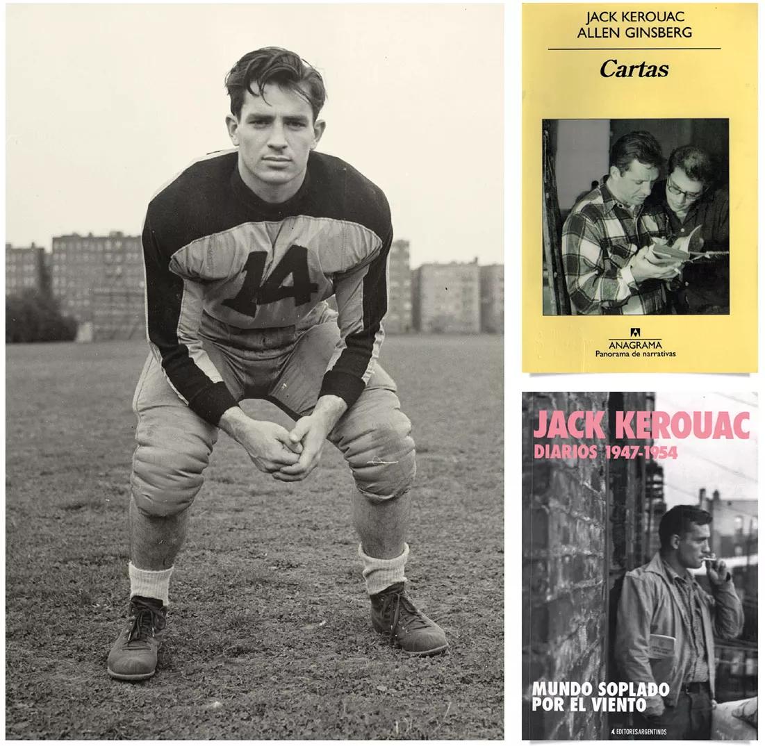 Jack Kerouac jugador de reserva en el Columbia Football (1942).