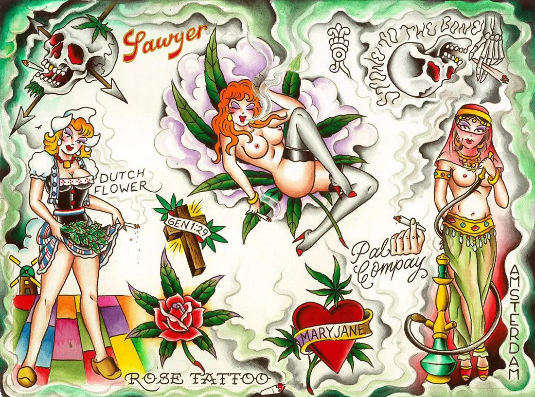 La locura de los tatuajes de cannabis llega al Museo del Cáñamo de Barcelona 