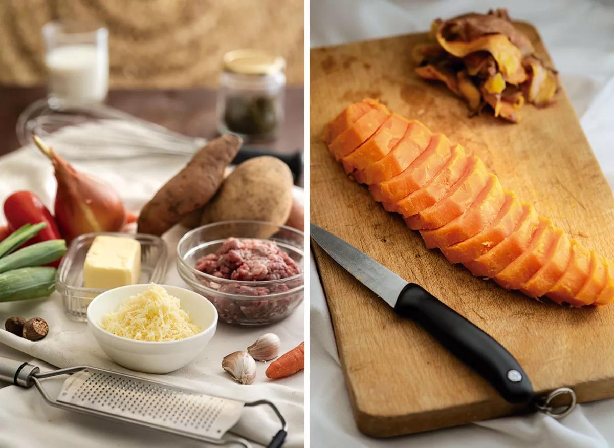 Hachis parmentier’ con boniato y Mochi Gelato