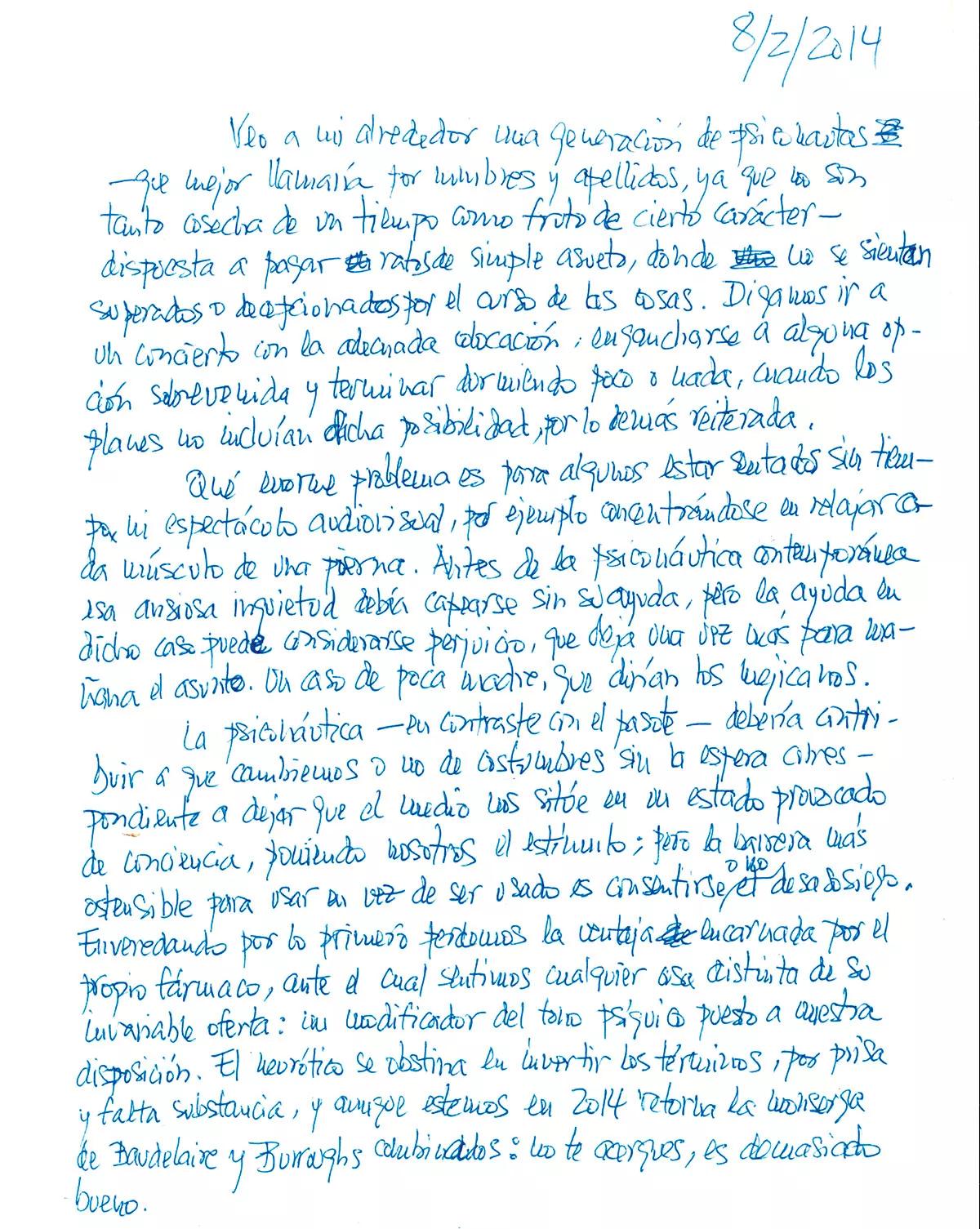 Fragmentos del diario póstumo de Antonio Escohotado