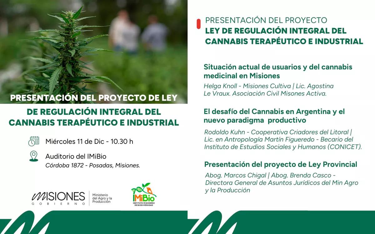 Proyecto de Ley de Regulación Integral del Cannabis Terapéutico e Industrial de Misiones 